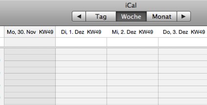 iCal mit Anzeige der Kalenderwochen