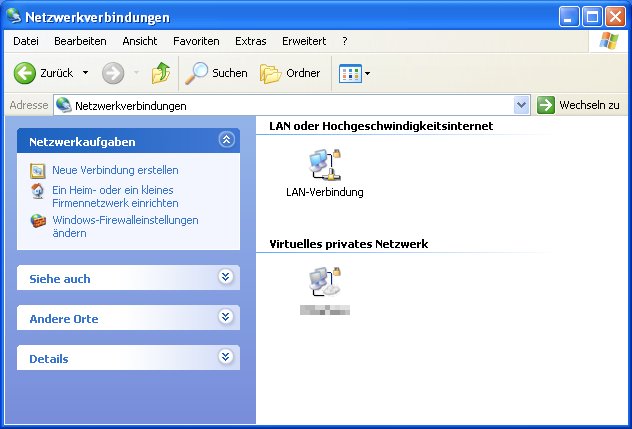 Windows Netzwerkverbindungen