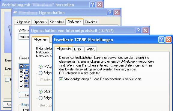 Erweiterte TCP/IP-Einstellungen